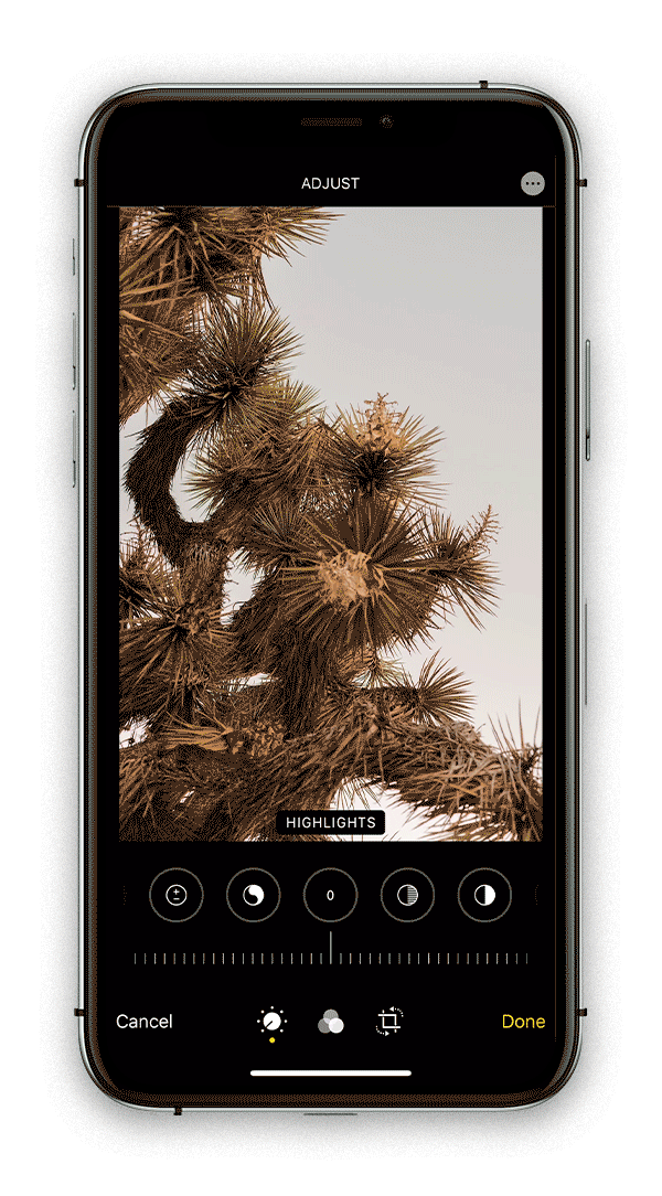 iphone editing highlights edit adjust