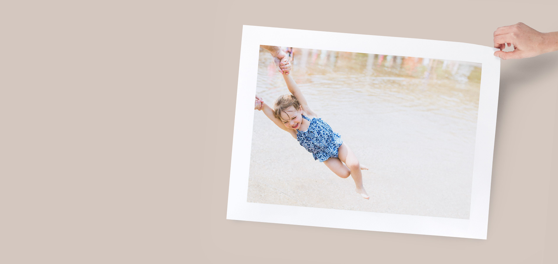 Enlarged photo of little girl laughing