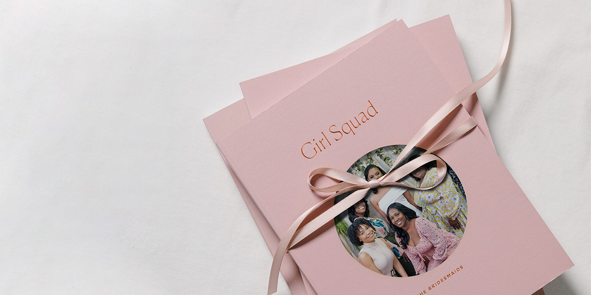 Color Series Photo Book created for bridal shower and titled Girl Squad
