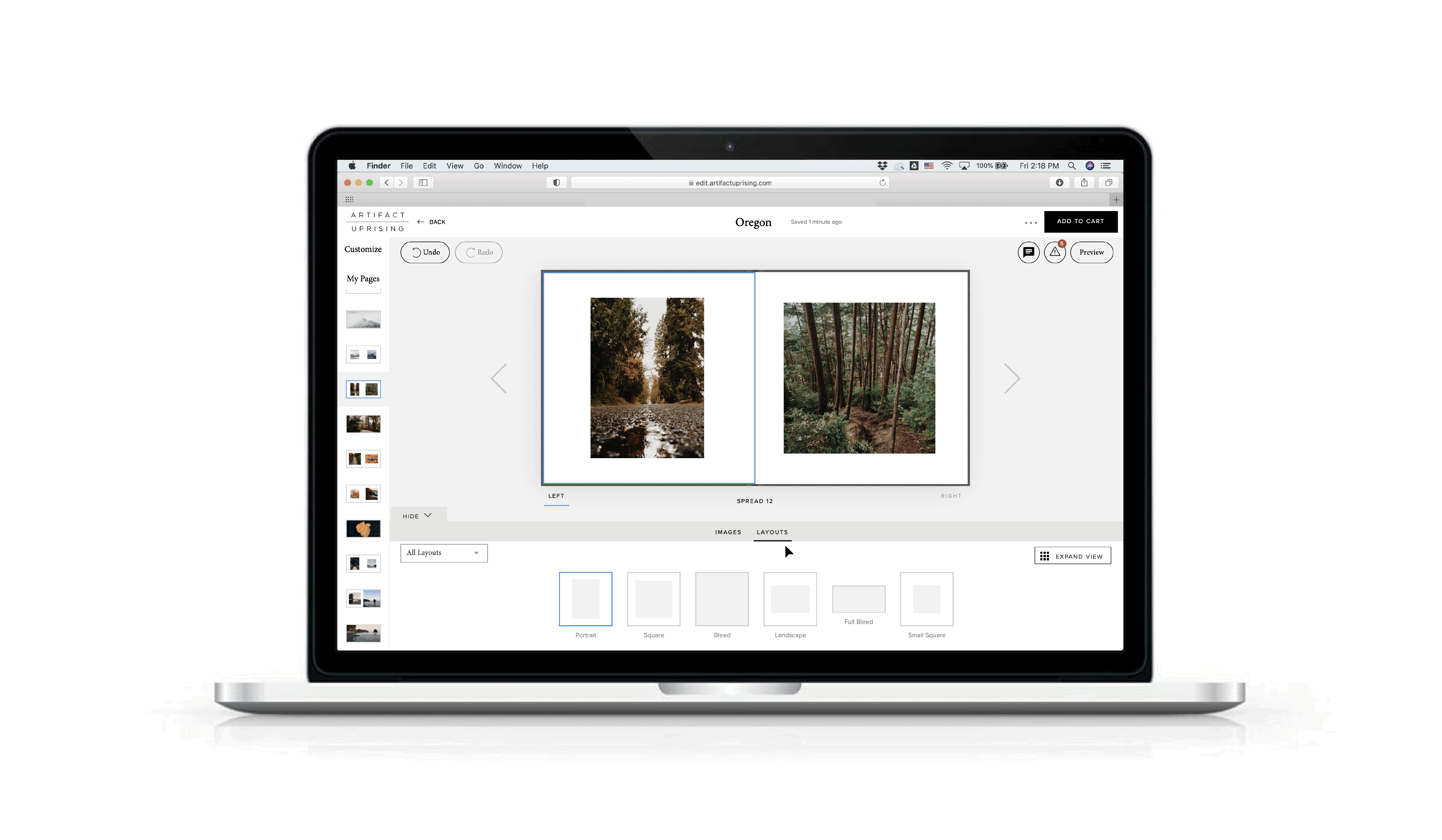 Searching for layouts by number of images